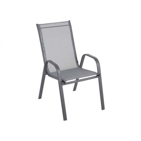 Градински стол с метална конструкция сив | rodopstroy97.com